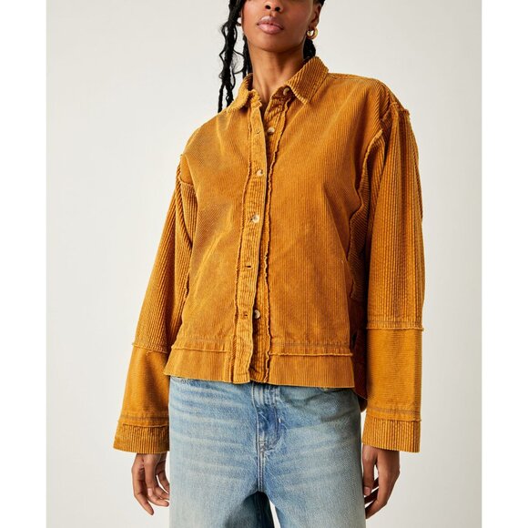 FREE PEOPLE Full Moon Cord Top / Bronze - Picture 5 of 13